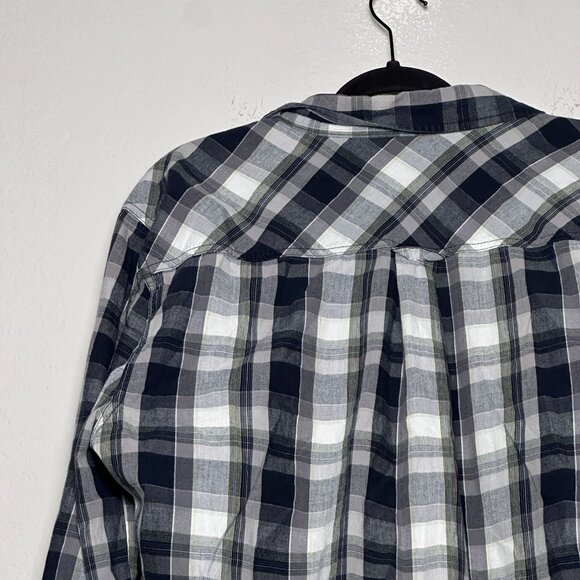 Levis Shirt Button Up Pockets Men XL White Checkered Plaid Western Rodeo Cowboy - Picture 16 of 16